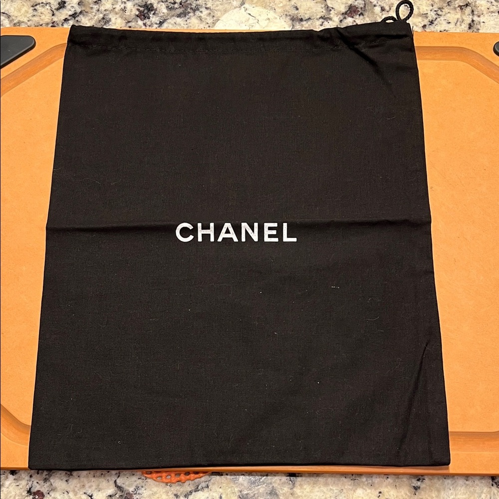 CHANEL Black and White Travel Dust Bag